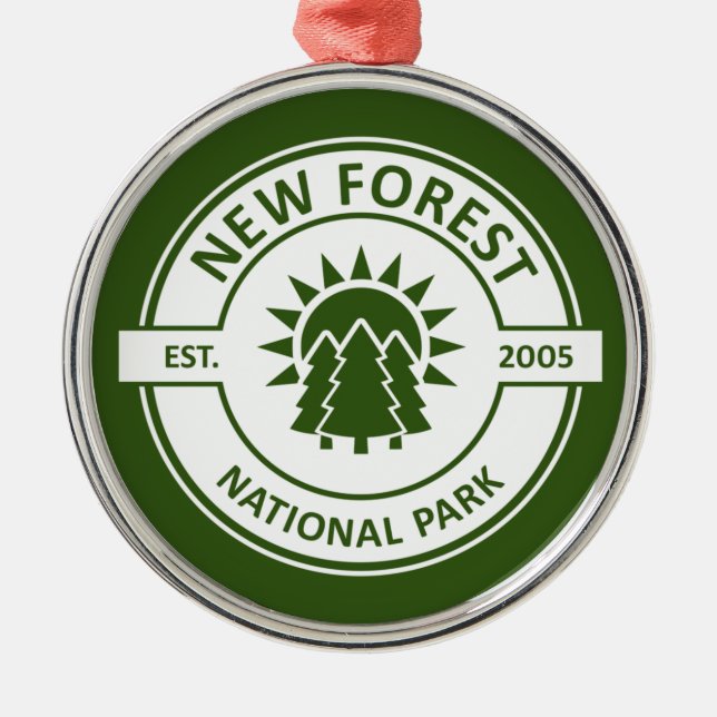 Ornamento De Metal Novo Parque Nacional Florestal (Frente)