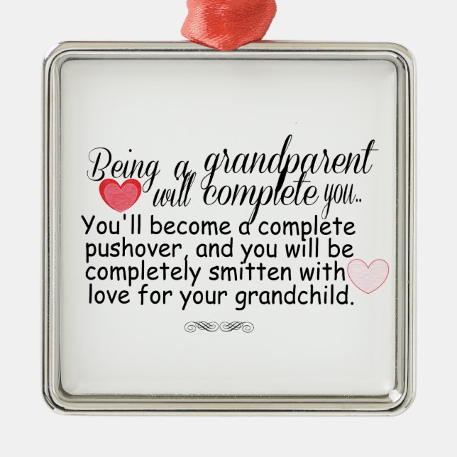 Ornamento De Metal Novos Avós (Frente)