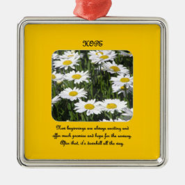 Ornamento De Metal novos começos - são sempre emocionantes - e oferec