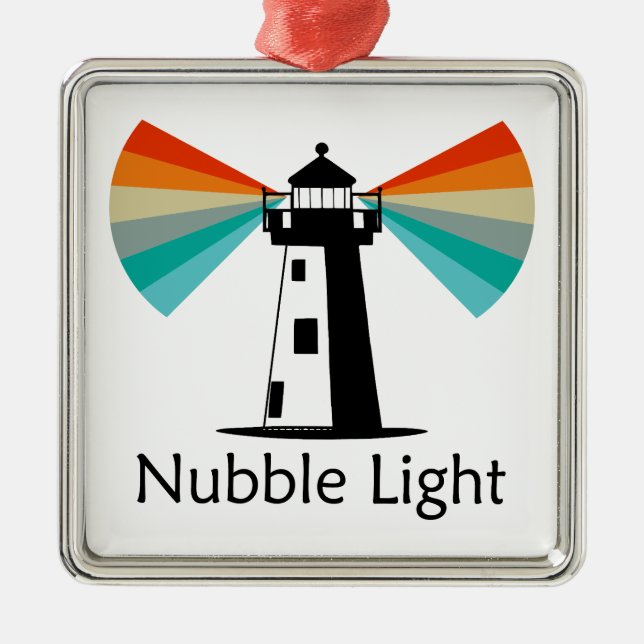 Ornamento De Metal Nubble Light Maine Rainbow (Frente)