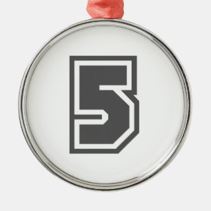 Ornamento De Metal Número 5
