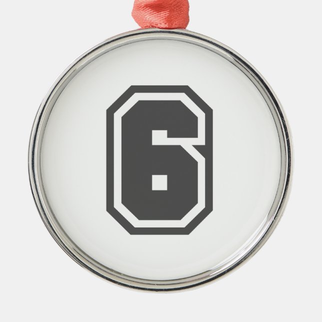 Ornamento De Metal Número 6 (Frente)