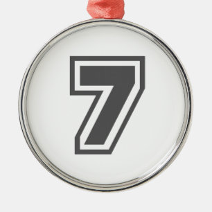 Ornamento De Metal Número 7