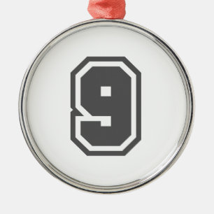 Ornamento De Metal Número 9