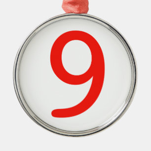 Ornamento De Metal Número 9