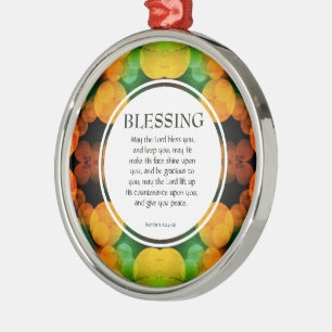 Ornamento De Metal Números 6:24-26 MAIO O SENHOR TE ABENÇOA