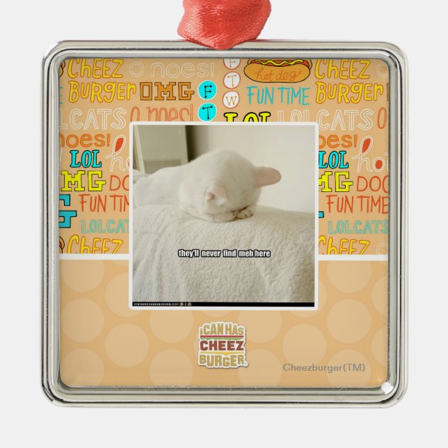 Ornamento De Metal nunca encontrarão o meh aqui (Frente)