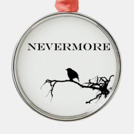 Ornamento De Metal Nunca mais Raven Poem Edgar Allan Poe Design
