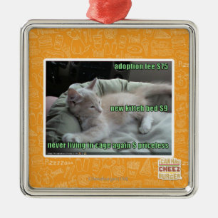 Ornamento De Metal Nunca vivendo em uma gaiola outra vez