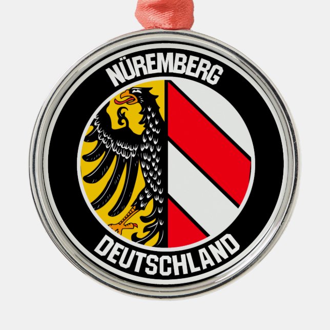 Ornamento De Metal Nuremberga Round Emblem (Frente)