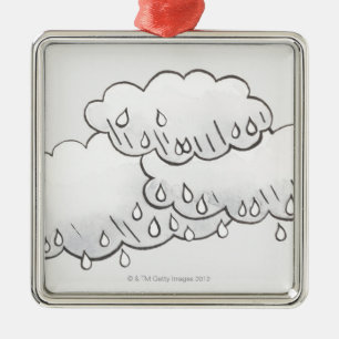 Ornamento De Metal Nuvens de chuva