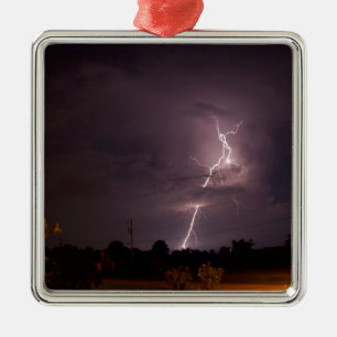 Ornamento De Metal Nuvens de tempestade noturnas