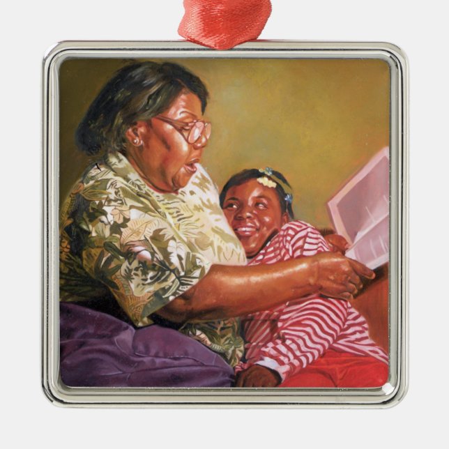 Ornamento De Metal O amor 1995 da avó (Frente)