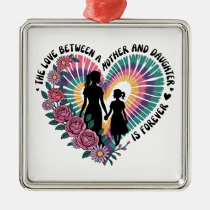 Ornamento De Metal O Amor Entre Uma Mãe E Filha É Para Sempre