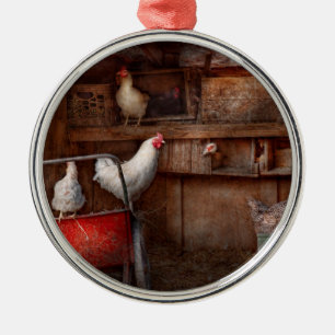 Ornamento De Metal O animal - galinha - o pato é um espião