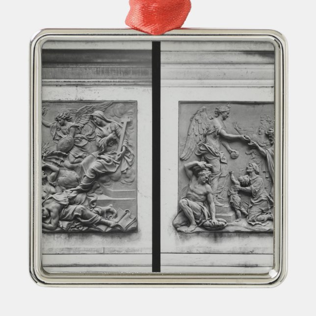 Ornamento De Metal O anjo de France que expele os heretics (Frente)