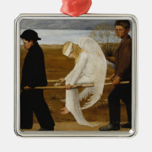 Ornamento De Metal O Anjo Ferido