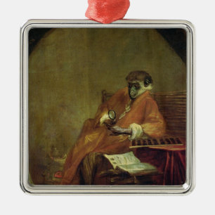 Ornamento De Metal O Antiquarian do macaco, 1740