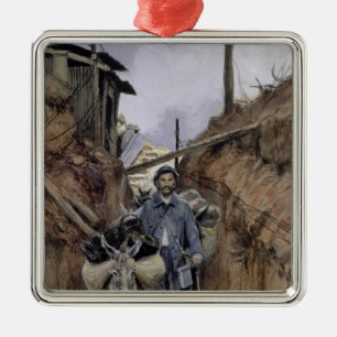 Ornamento De Metal O asno, Somme, 1916
