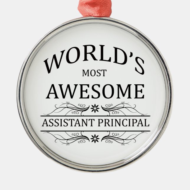 Ornamento De Metal O assistente principal o mais impressionante do (Frente)