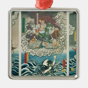 Ornamento De Metal O ator Ichikawa Ebizo V como a deidade Fudo Myoo