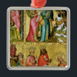 Ornamento De Metal O aviso a St. Joachim<br><div class="desc">O aviso a St. Joachim e a adoração dos Magi,  da esquerda do altar de Buxtehude,  1400- 10% pipe% por Bertram mestre do lugar da arte de Minden |: Hamburger Kunsthalle,  número de coleção alemão da imagem do artista | de Hamburgo,  Alemanha |: XKH145292</div>