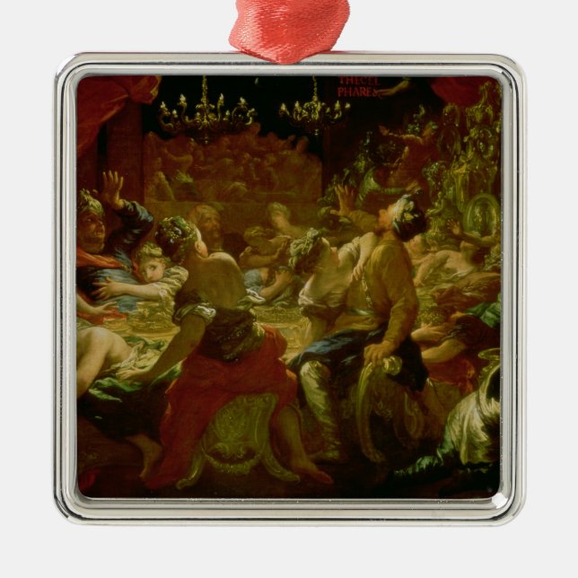 Ornamento De Metal O banquete do Belshazzar (Frente)