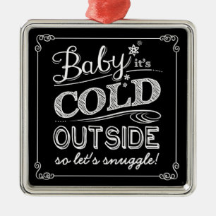 Ornamento De Metal O bebê que é parte externa fria deixou-nos Snugg