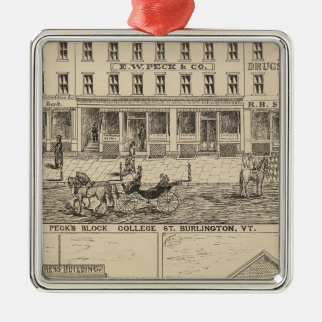 Ornamento De Metal O bloco do Peck (Frente)