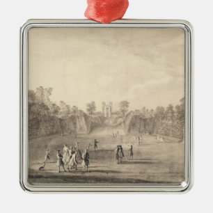 Ornamento De Metal O Bowling Green em Claremont, 1738 (gravura)