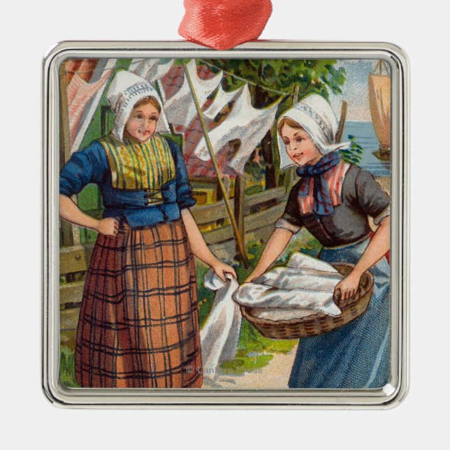 Ornamento De Metal O cacau holandês real de Bensdorp (Frente)