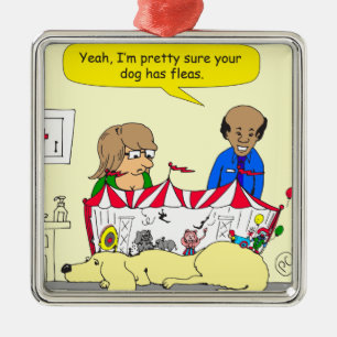 Ornamento De Metal o cão 626 tem desenhos animados das pulga