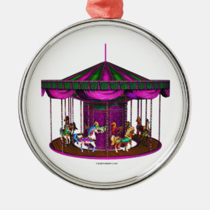 Ornamento De Metal O carrossel roxo