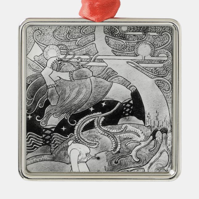 Ornamento De Metal O carvalho enorme é reduzido (Frente)