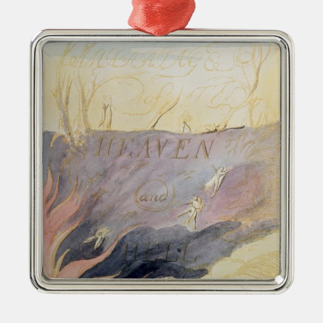 Ornamento De Metal O casamento do céu e do inferno (Frente)