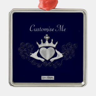 Ornamento De Metal O Claddagh (prata)