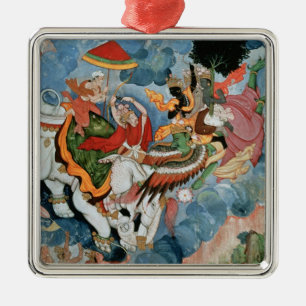 Ornamento De Metal O combate de Krishna com Indra, c.1590