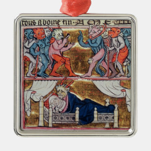 Ornamento De Metal O Conselho dos demónios, 'do l'Histoire de Merlin'