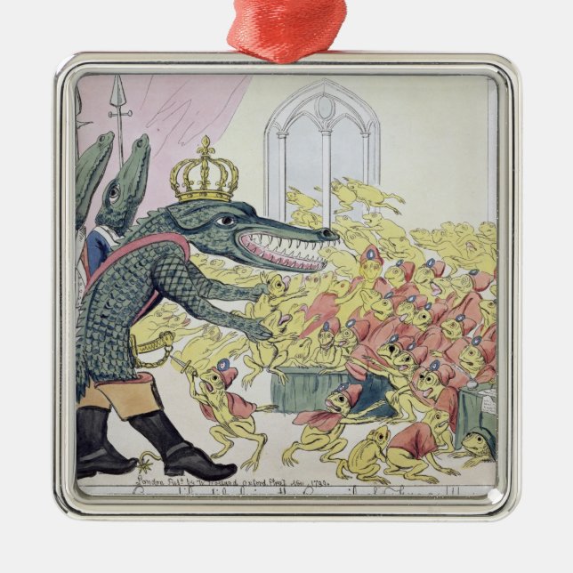 Ornamento De Metal O crocodilo corso (Frente)