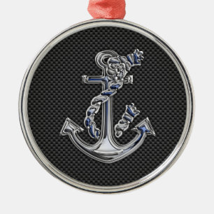 Ornamento De Metal O cromo gosta da âncora da corda na fibra do