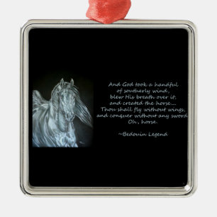 Ornamento De Metal O deus criou o cavalo