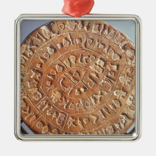 Ornamento De Metal O disco de Phaistos, com significado desconhecido