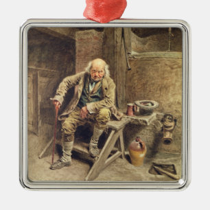 Ornamento De Metal O empregado idoso fiel