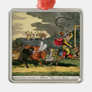 Ornamento De Metal O espanhol Bull quebrou o perder ou, o vôo de