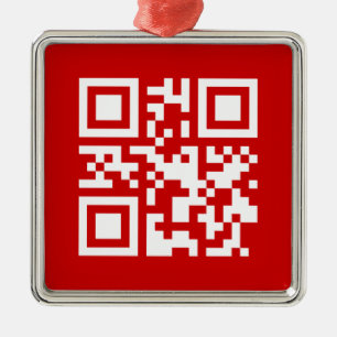 Ornamento De Metal O feliz ano novo! -- Código de QR