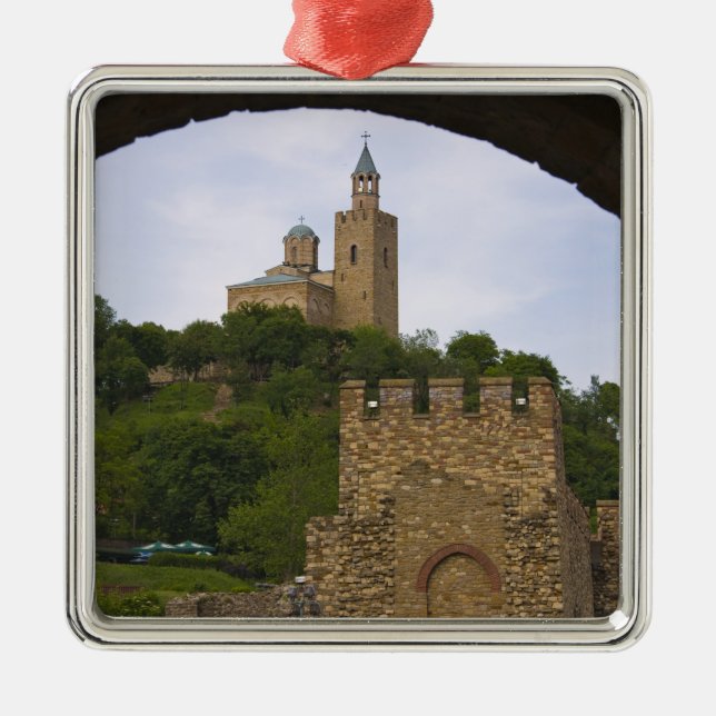 Ornamento De Metal O forte medieval de Tsarevets (Frente)