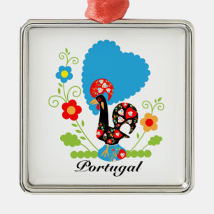 Ornamento De Metal O Galo Português