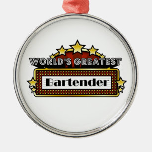 Ornamento De Metal O grande barman do mundo