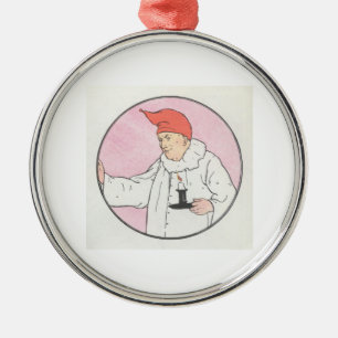 Ornamento De Metal O homem na lua olhou para fora da lua