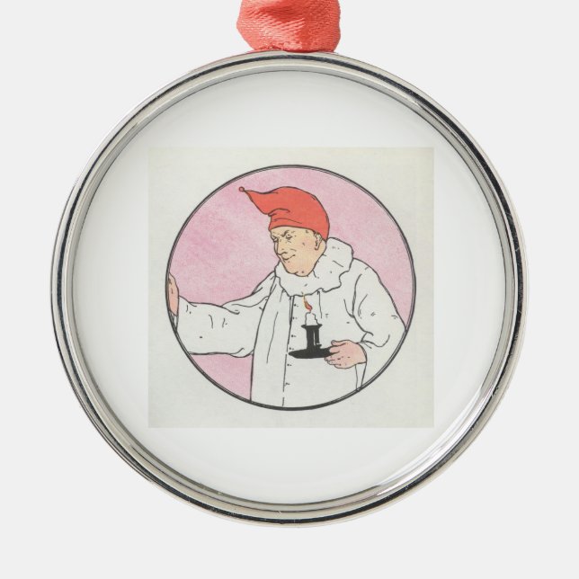 Ornamento De Metal O homem na lua olhou para fora da lua (Frente)
